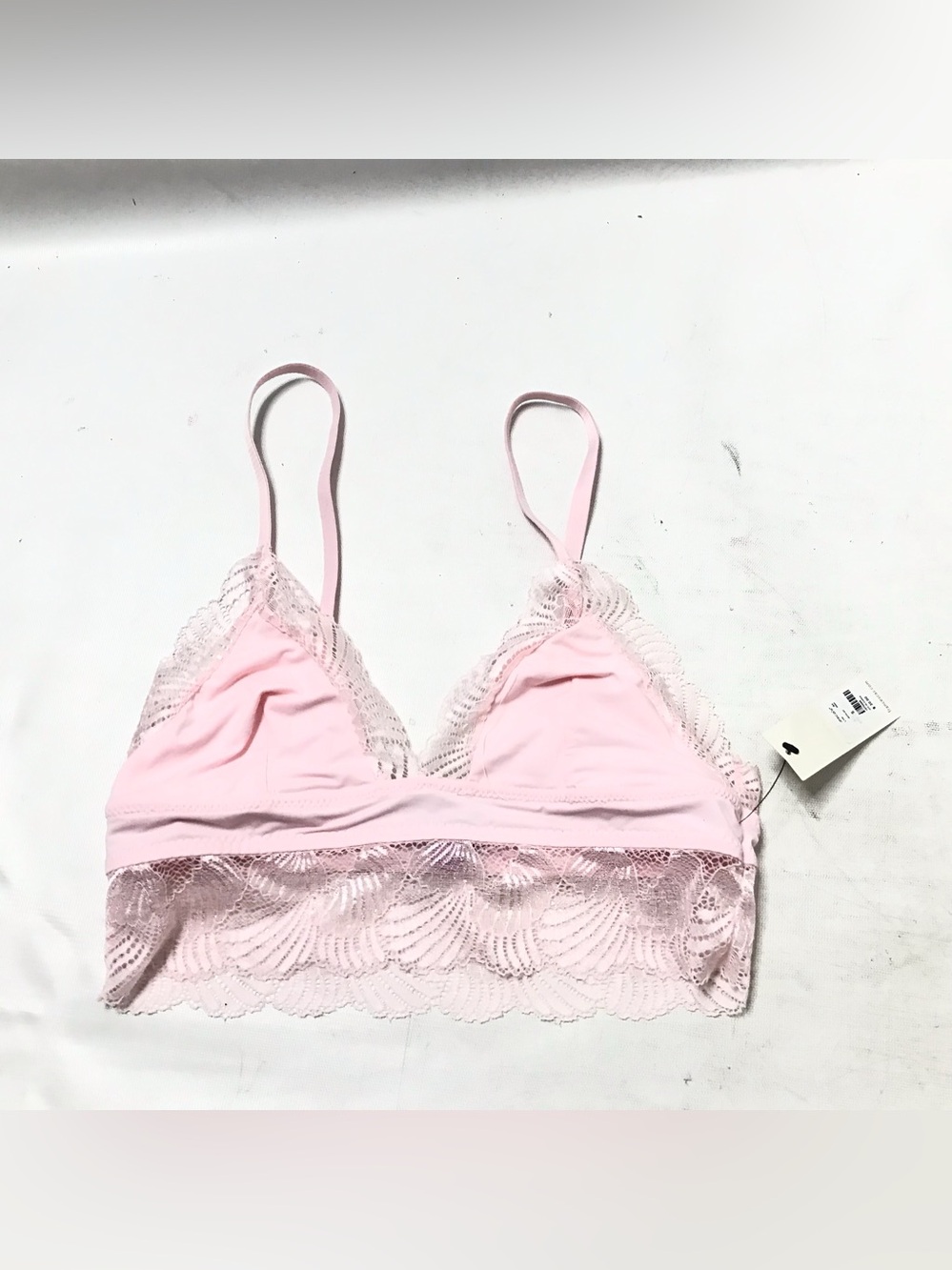 Mi Ami for Francescas Women's Size S Pink Jody Lace Trim Bralette Bra New